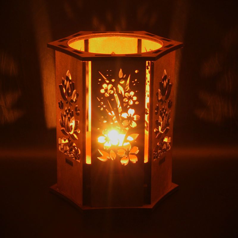 Porta Vela Hexagonal de Mesa