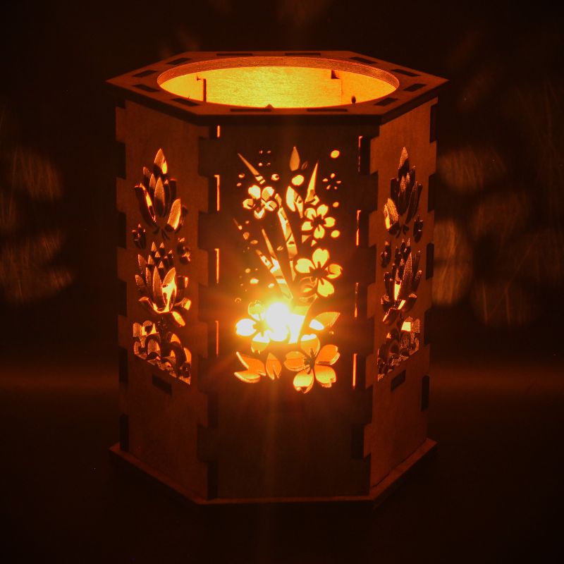 Porta Vela Hexagonal de Mesa