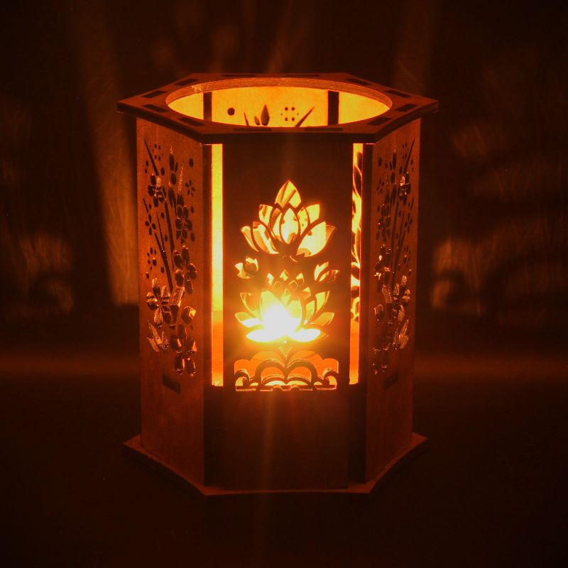 Porta Vela Hexagonal de Mesa