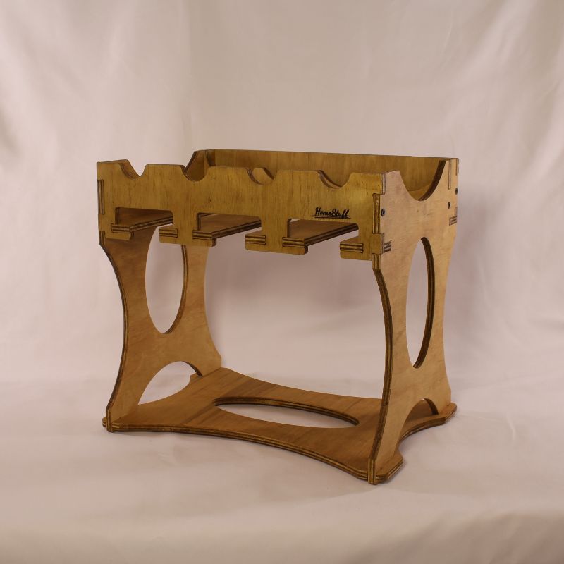 Cava O| Cava de madera para 4 vinos y 6 copas