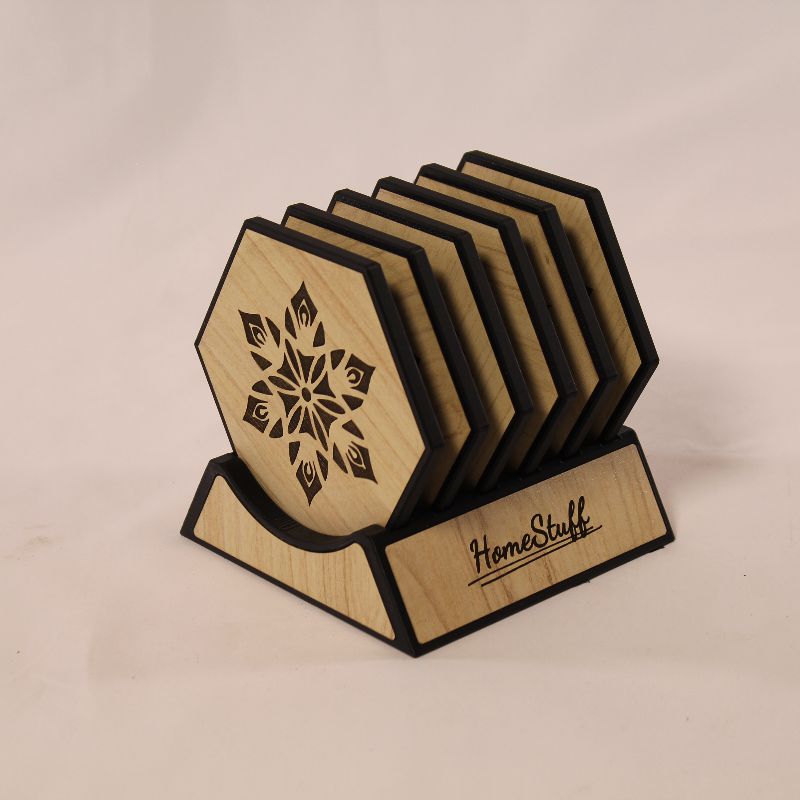 Posavasos Hexagonales con Base | Mandalas
