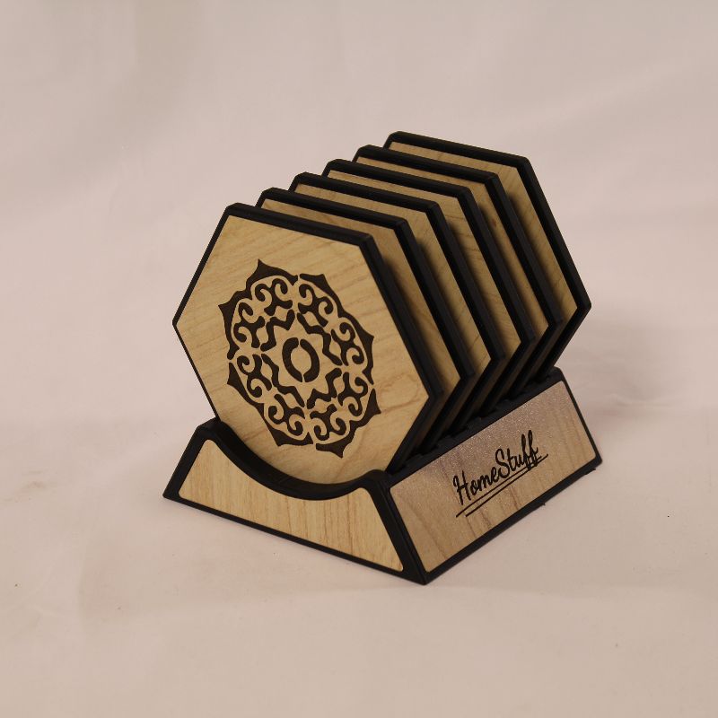 Posavasos Hexagonales con Base | Mandalas